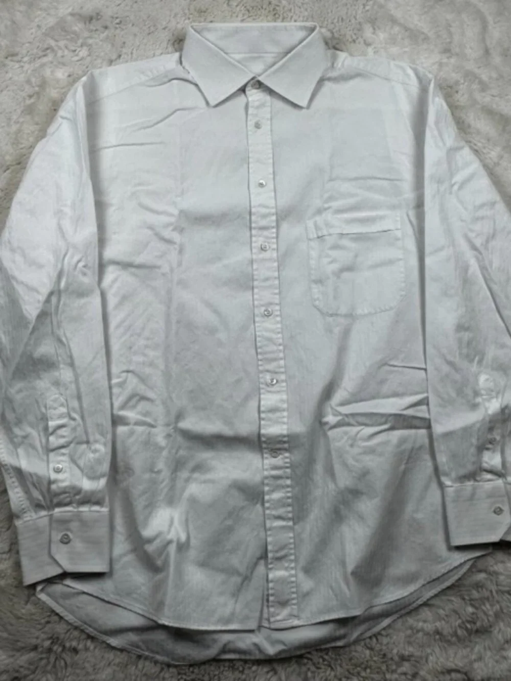 Lot of 3 Canali Dress Shirts Men's Size 44 17.5 White Cotton Business Button-Up - Picture 10 of 11
